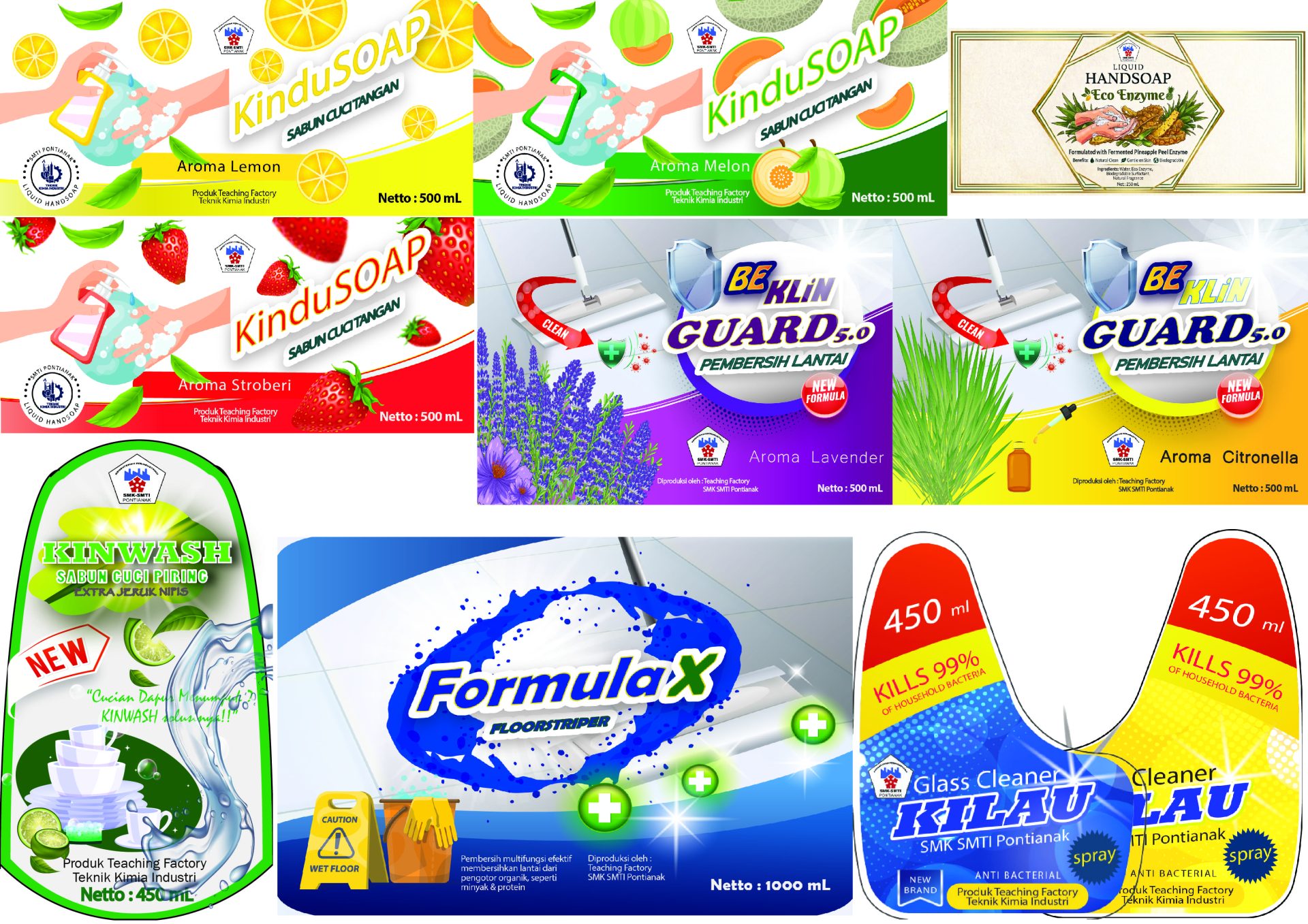 Desain Label dan Standardisasi Kemasan Produk Pembersih