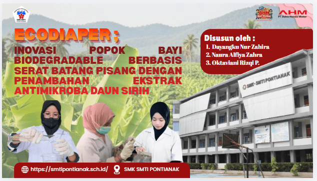 Eco-Diaper: Inovasi Popok Bayi Biodegradable Berbasis Serat Batang Pisang Dengan Penambahan Ekstrak Antimikroba Daun Sirih